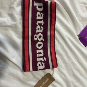 Patagonia Fleece Lined Knit Headband Winter Warm Unisex One Size Logo